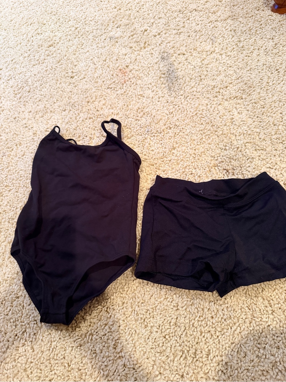 Capezio/Shanza Dancewear Lot Leotard & Shorts Child C Black Ballet Jazz